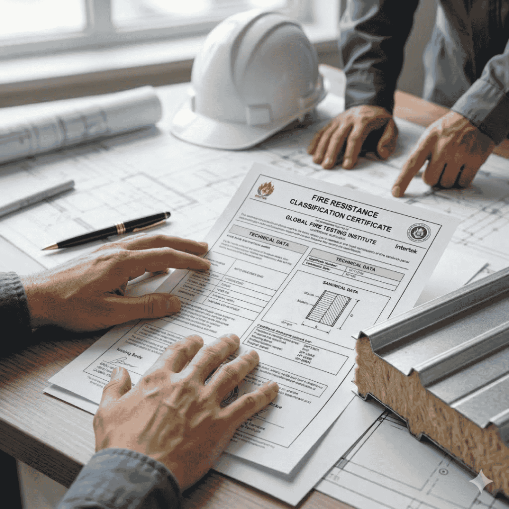 How to verify whether a sandwich panel fire certificate is real