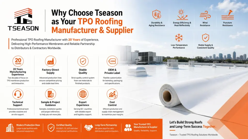 Why Choose Tseason as Your TPO Roofing Manufacturer