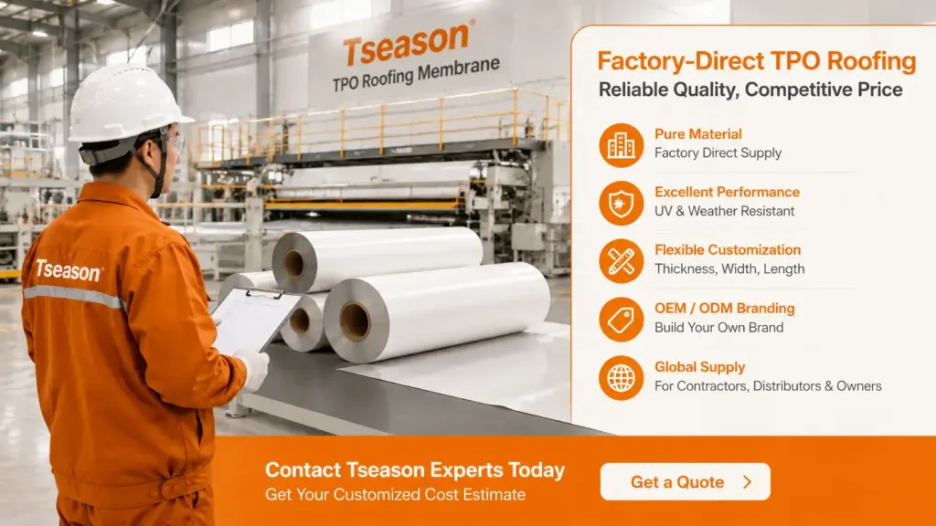 Factory-Direct TPO Roofing Quote from Tseason