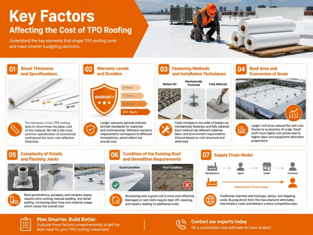 Key Factors Affecting the Cost of TPO Roofing