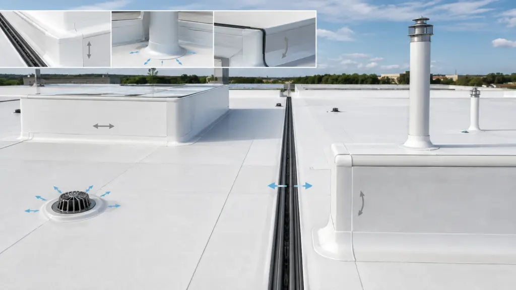 TPO waterproof membrane High Flexibility and Tensile Strength