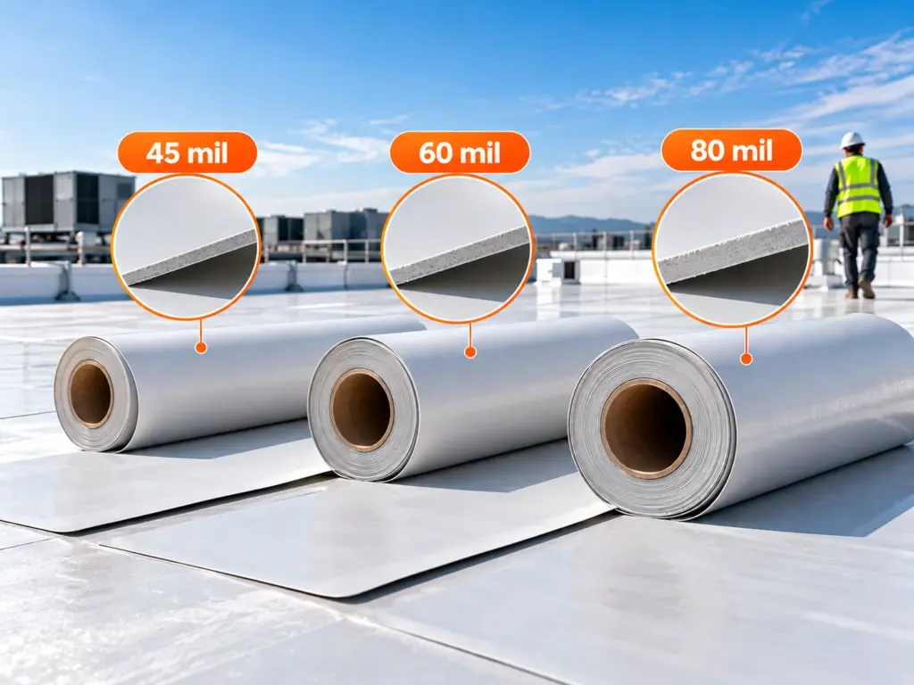 45 vs. 60 vs. 80 Mil TPO Membrane Thickness